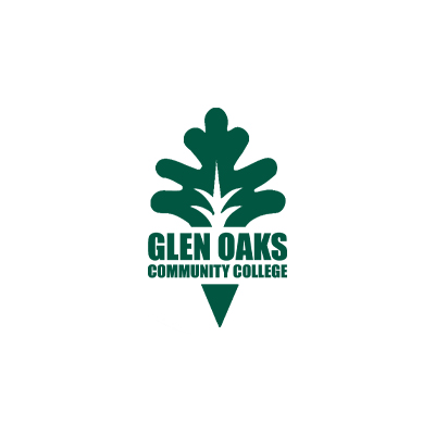 Glen Oaks Community College leaf logo with Glen Oaks Community College text